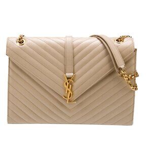 SAINT LAURENT Large Monogram Matelassé Envelope Bag